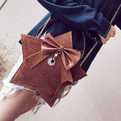 Geanta eleganta in forma de stea cu panglica