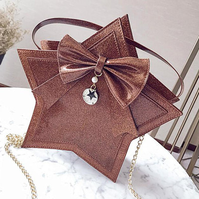 Geanta eleganta in forma de stea cu panglica