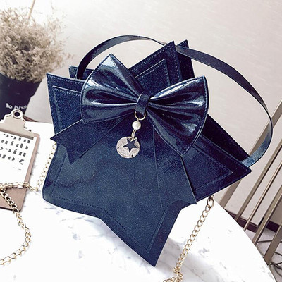 Geanta eleganta in forma de stea cu panglica