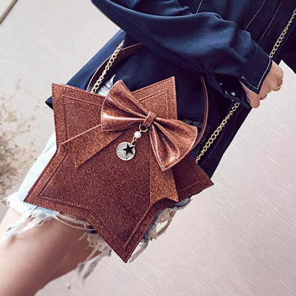 Geanta eleganta in forma de stea cu panglica