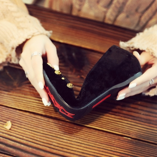 Mocasini de dama cu body colorati si decor metalic