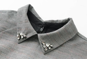 Rochie eleganta de dama in model decupat cu guler si curea