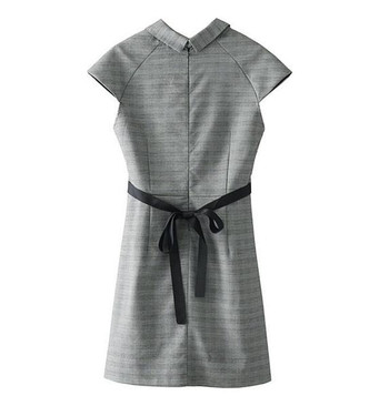 Rochie eleganta de dama in model decupat cu guler si curea