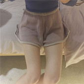 Pantaloni scurti de dama tricotati cu talie inalta