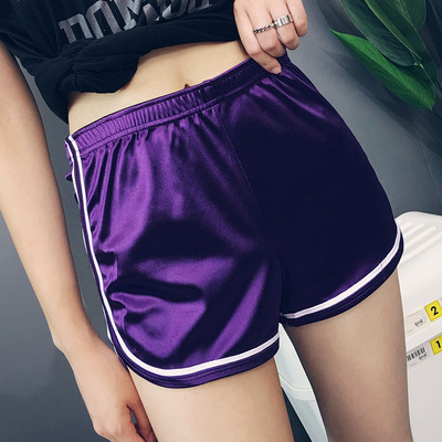 Pantaloni scurti sport de dama cu talie inalta