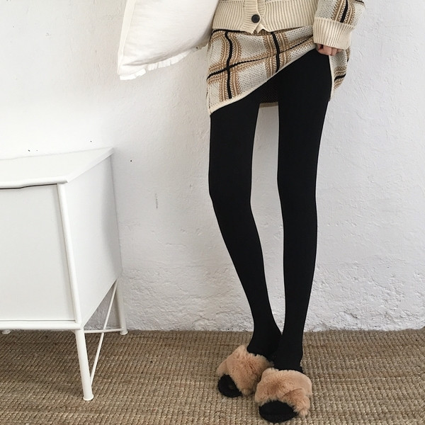 Colanti elastic de dama cu talie inalta in negru