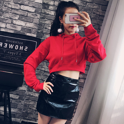 Fusta scurta de dama eleganta, cu talie inalta si buzunare frontale