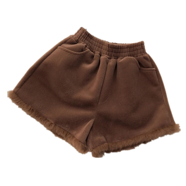 Pantaloni scurți moi de damă cu talie elastică și puf în două culori