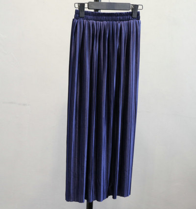 Fusta lunga plisata de dama in diferite culori cu talie elastica