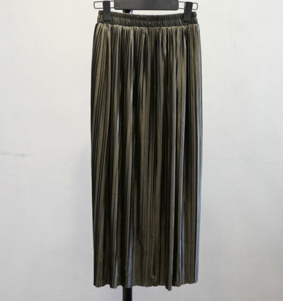 Fusta lunga plisata de dama in diferite culori cu talie elastica