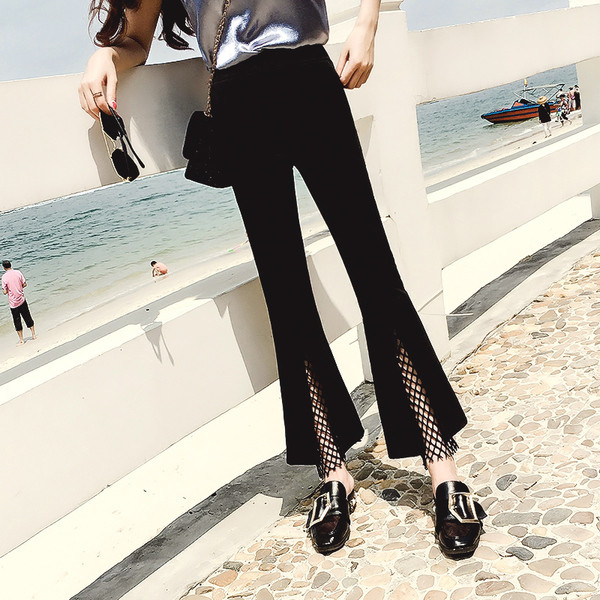 Pantaloni eleganti de dama cu talie inalta tip Charleston