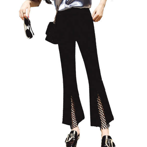 Pantaloni eleganti de dama cu talie inalta tip Charleston