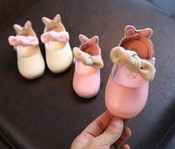 Sandale copii moderne pentru fete cu panglici in doua culori