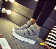 Tenisi casual dama cu platforma interioara si autocolante in trei culori