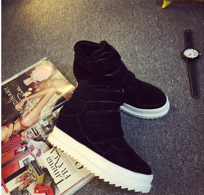 Tenisi casual dama cu platforma interioara si autocolante in trei culori