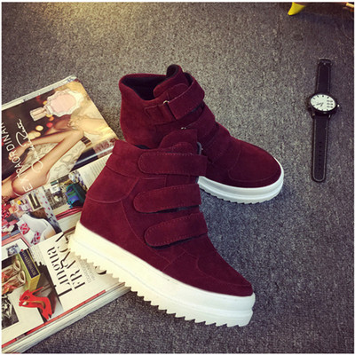 Tenisi casual dama cu platforma interioara si autocolante in trei culori