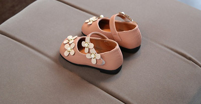 Sandale pentru copii elegante pentru fete cu motiv floral in doua culori