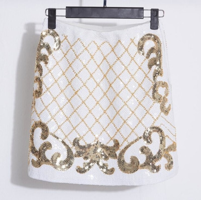 Rochie elegantă de damă cu paiete în negru, alb și gri