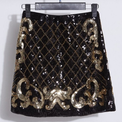 Rochie elegantă de damă cu paiete în negru, alb și gri