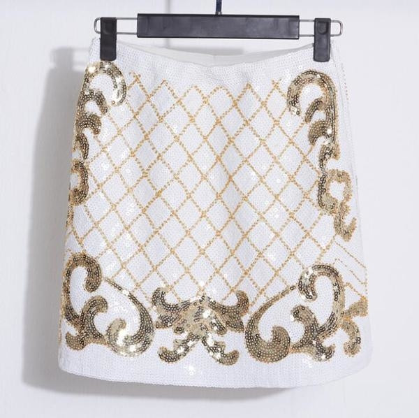 Rochie elegantă de damă cu paiete în negru, alb și gri