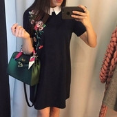 Rochie eleganta de dama in stil liber cu broderie