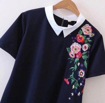 Rochie eleganta de dama in stil liber cu broderie