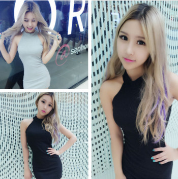 Спортно-ежедневна дамска къса рокля slim в два цвята