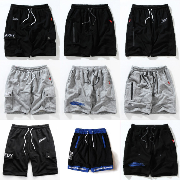 Къси мъжки панталони с връзки и джобове в различни цветове