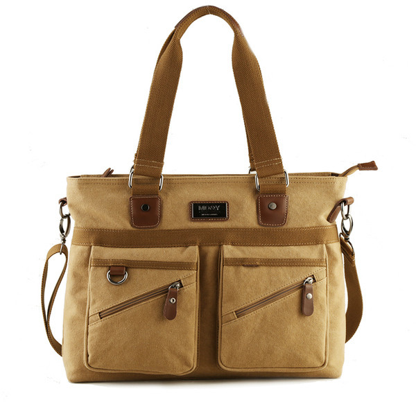 Мъжка чанта с външни и вътрешни джобове в няколко цвята