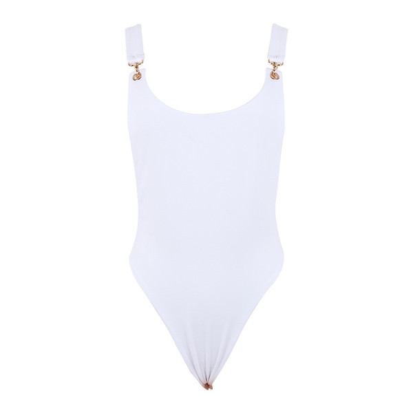 Стилно дамско боди в черен и бял цвят