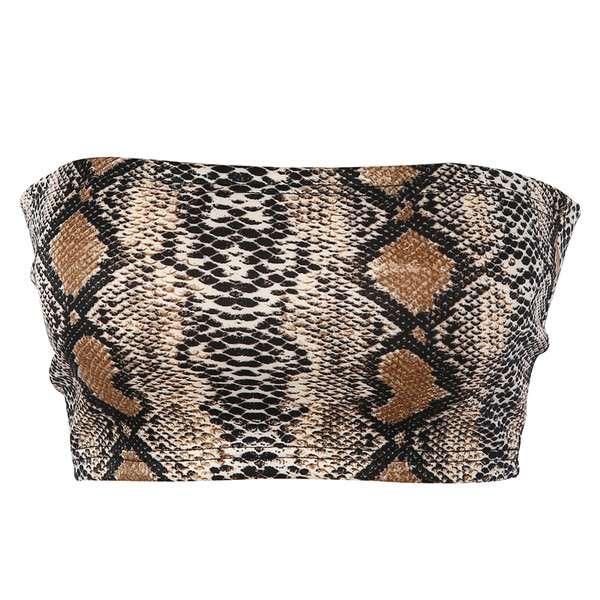 Top de damă elegant cu imprimeu de șarpe