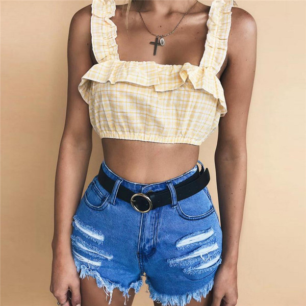 Летен дамски топ с презрамки в зелен и розов цвят