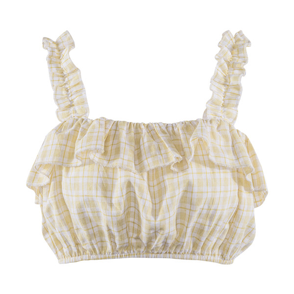 Летен дамски топ с презрамки в зелен и розов цвят