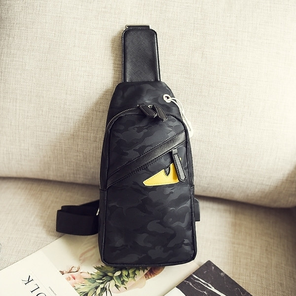 Geantă de umăr pentru bărbați cu imprimeu color