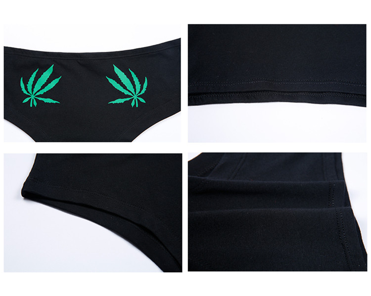 Дамски бикини в черен и червен цвят с апликация