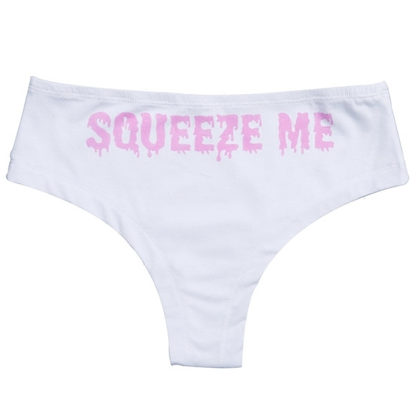 Дамски бикини в черен и бял цвят с надпис