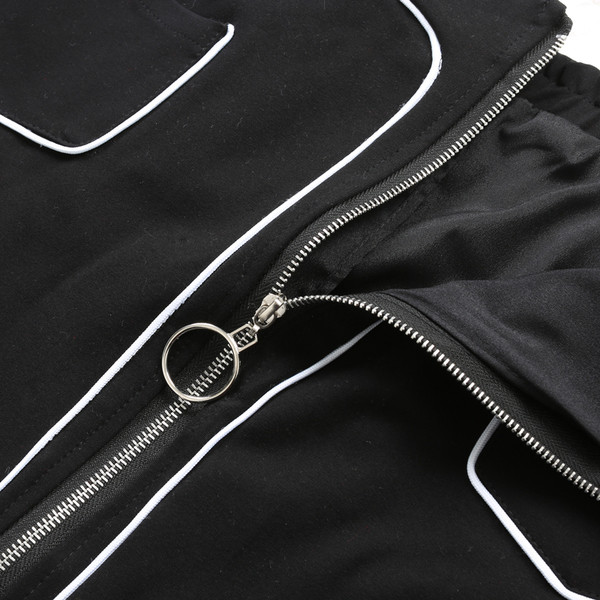 Set elegant pentru femei din două părți - cămașă eterică + fustă cu talie înaltă și fermoar decorativ, dimensiune mare