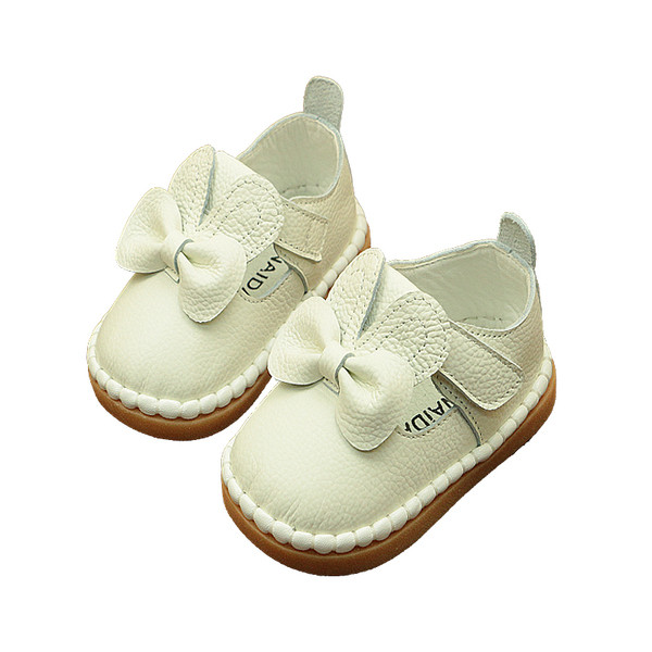 Пролетни детски обувки за момичета с панделка в три цвята