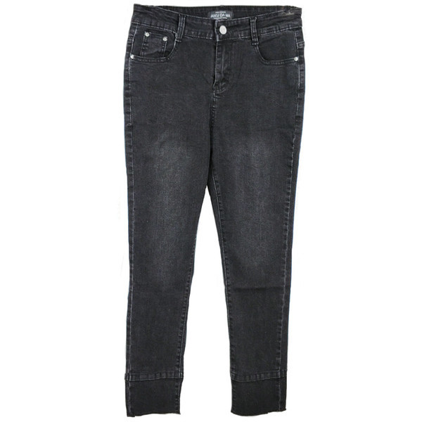 Ежедневни изчистени дамски дънки с дължина 9/10 - големи размери