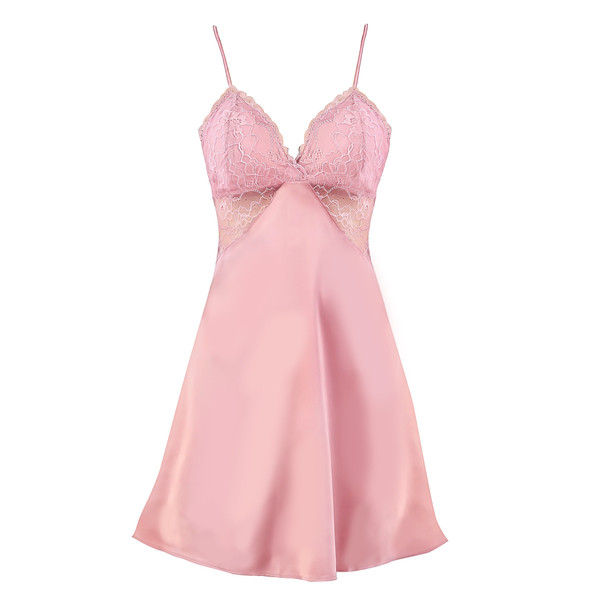 Дамска нощница с регулиращи се презрамки и с дантела в няколко цвята