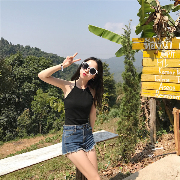 Ежедневен дамски потник с кръстосани връзки на гърба 