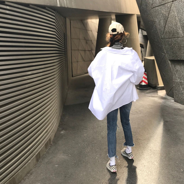 Cămașă casual elegantă de damă în alb