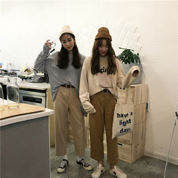 Pantaloni casual retro dama cu lungimea de 9/10 in doua culori