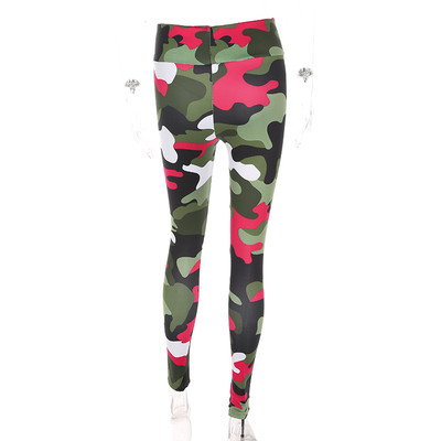 Női sport leggings terepszínű mintával