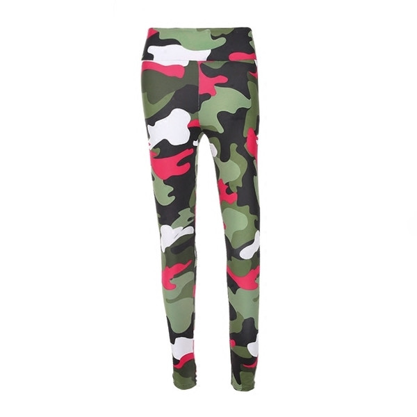 Jambiere sport de damă cu imprimeu de camuflaj