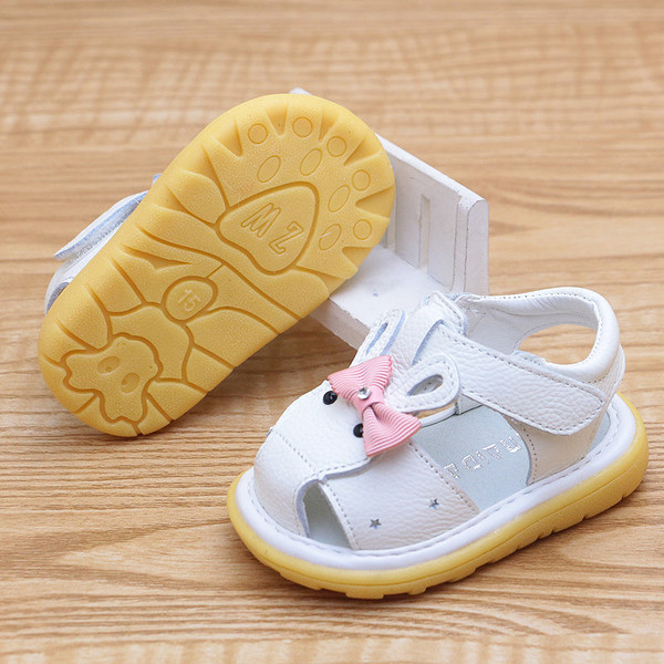 Καλοκαιρινά σανδάλια για κορίτσια με κορδέλα σε δύο χρώματα