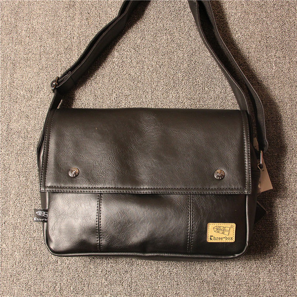 Geanta business eleganta pentru barbati din piele ecologica cu maner reglabil de culoare neagra