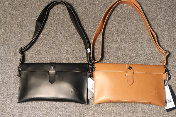 Geantă clutch bărbătească elegantă din imitație de piele în două culori