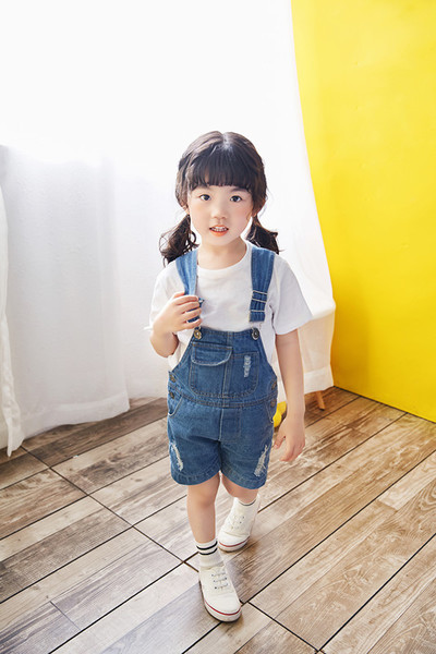 Salopeta de vara pentru copii cu bretele si buzunare reglabile