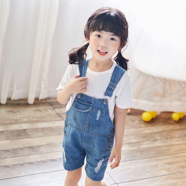 Salopeta de vara pentru copii cu bretele si buzunare reglabile